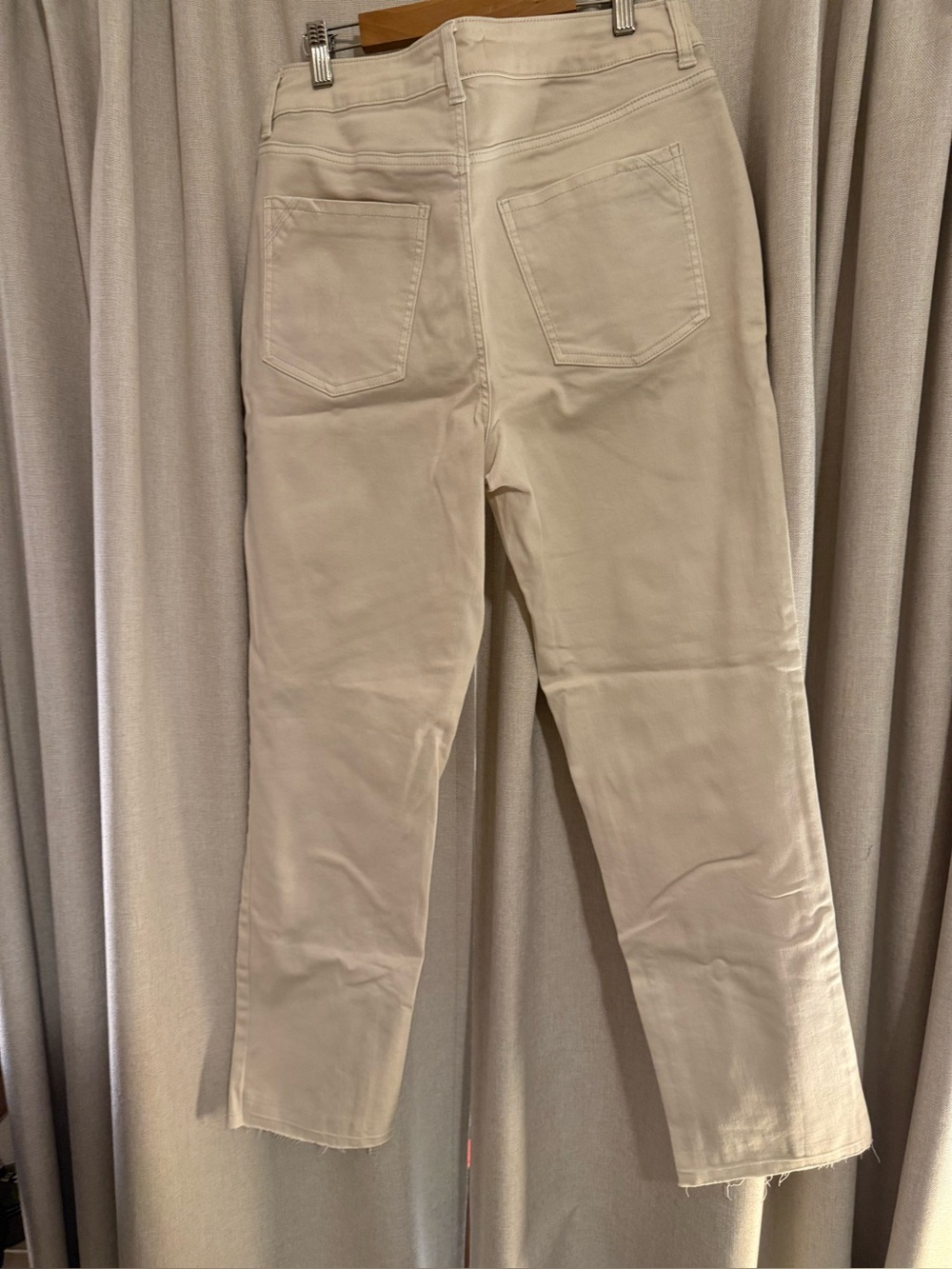 Maurice’s High-Rise Straight Leg Cream Jeans 12 Long New - Picture 3 of 3